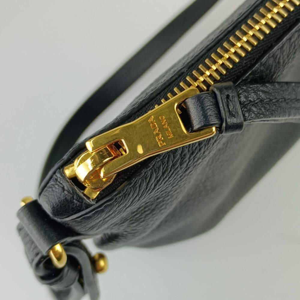 PRADA Black Leather Shoulder Bag - Picture 7 of 10